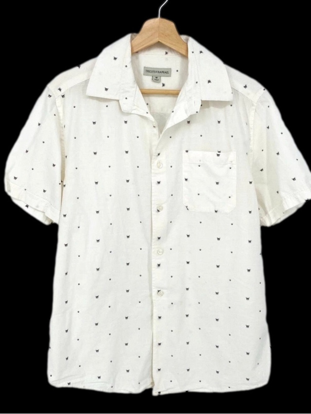 Tricots St Raphael White Short-Sleeve Bulldog Printed Shirt